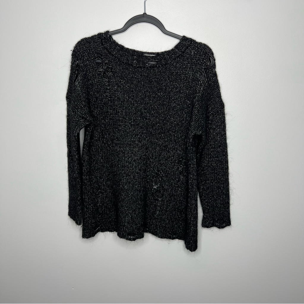Nwt R13 Distressed Holey Crew Neck Sweater Alpaca Wool Small